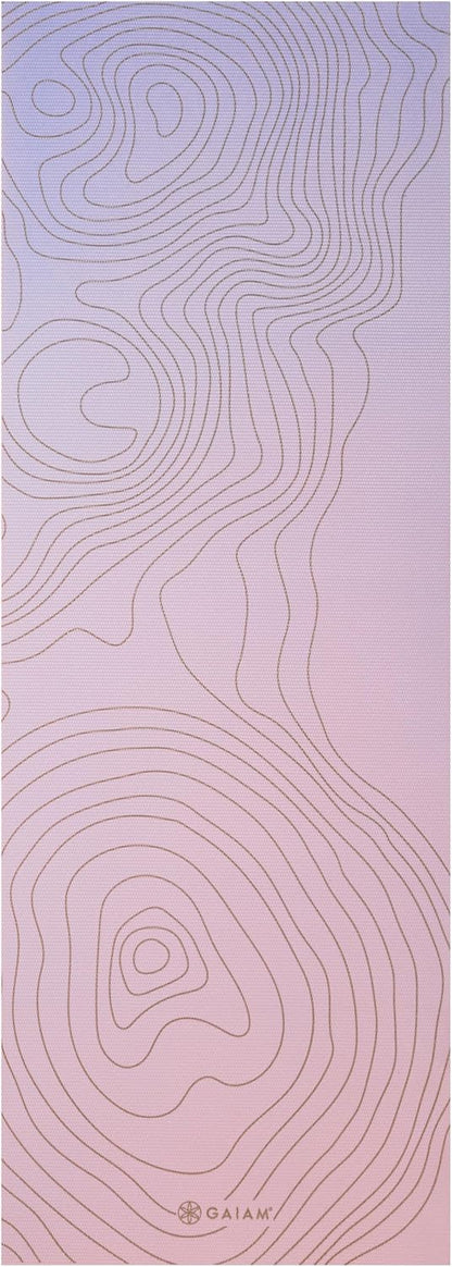 Gaiam Premium Yoga Mat, 6Mm Thick Print Mat