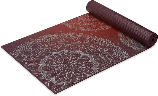 Gaiam Premium Yoga Mat, 6Mm Thick Print Mat