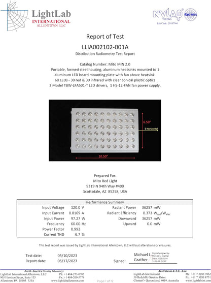 – Mitomin 2.0 Red Light Panel – Red Light Therapy for Face and Neck – Red Light & near Infrared Red Light Therapy – At-Home Red Light Therapy for Body