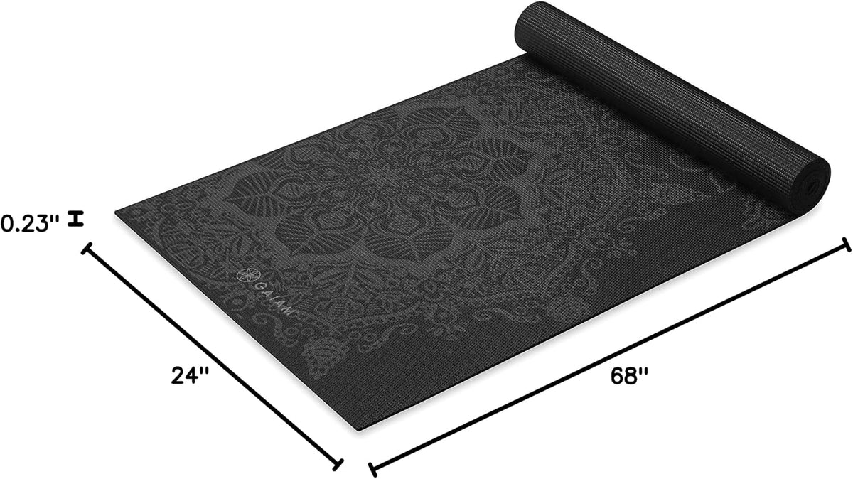 Gaiam Premium Yoga Mat, 6Mm Thick Print Mat