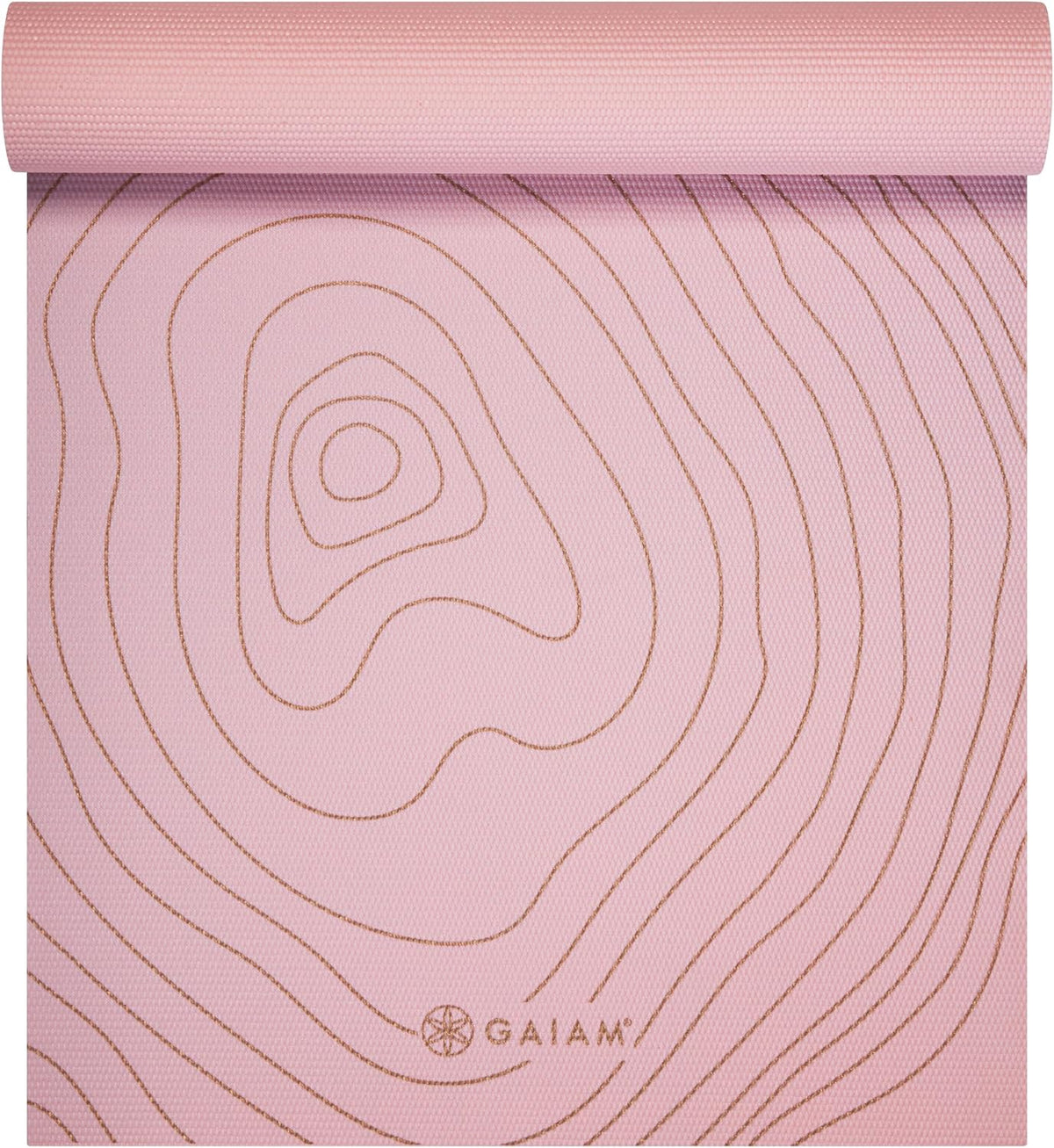 Gaiam Premium Yoga Mat, 6Mm Thick Print Mat