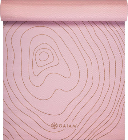 Gaiam Premium Yoga Mat, 6Mm Thick Print Mat